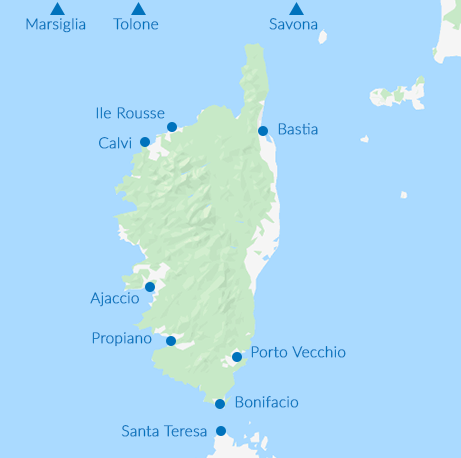 Traghetti per la Corsica - tutti i porti